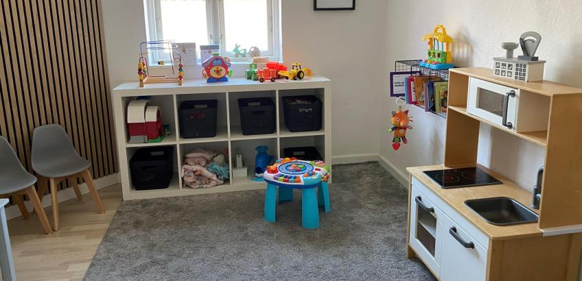 Et billede af Christinas legeværelse.